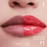 Yves Saint Laurent Loveshine Candy Glaze - Увлажняющий блеск для губ для женщин 44 Nude Lavalliere, оттенок 11 Red Thrill — фото 5