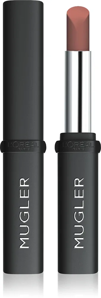 L’Oreal Paris x Mugler - Полуматовая помада с увлажняющим действием оттенок 02 Nude, 1 g