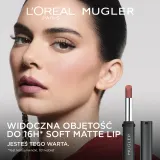 L’Oreal Paris x Mugler - Полуматовая помада с увлажняющим действием оттенок 02 Nude, 1 g — фото 8