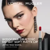 L’Oreal Paris x Mugler - Полуматовая помада с увлажняющим действием оттенок Red 1974, 1 g — фото 5