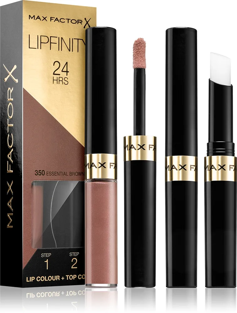 Max Factor Lipfinity Lip Colour - Помада для губ с бальзамом, стойкая., 4 г, оттенок 350 Essential Brown