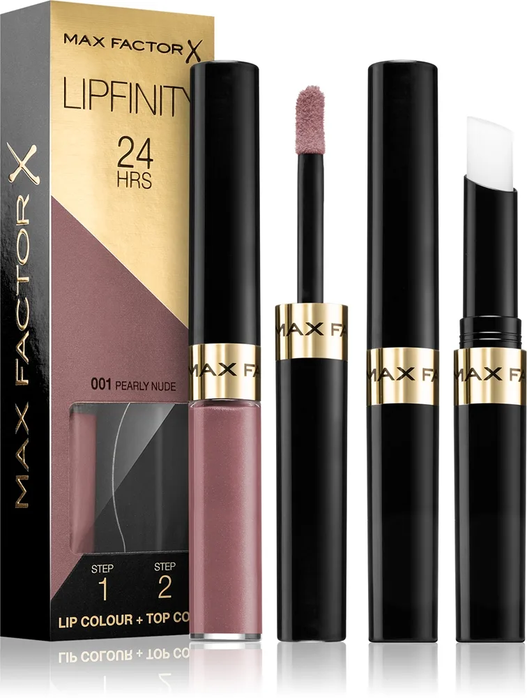 Max Factor Lipfinity Lip Colour - Помада для губ с бальзамом, стойкая. оттенок 001 Pearly Nude, 4 g