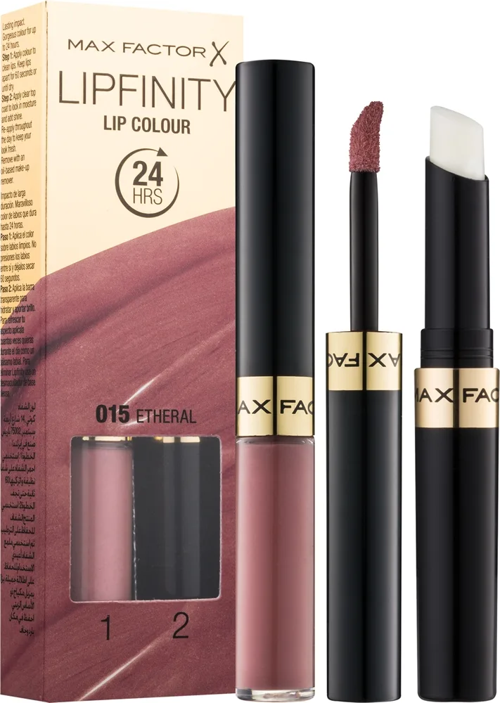Max Factor Lipfinity Lip Colour - Помада для губ с бальзамом, стойкая. оттенок 015 Etheral, 4 g