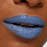 MAC Cosmetics MACximal Sleek Satin Lipstick - Кремовая помада увлажняющая оттенок Tilted Denim, 3 g — фото 5