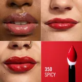 Rimmel Thrill Seeker Lip Latex - Помада в жидкой форме, 6 мл, оттенок 350 Spicy — фото 2