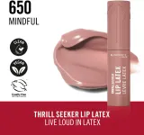 Rimmel Thrill Seeker Lip Latex - Помада в жидкой форме, 6 мл, оттенок 650 Mindful — фото 2