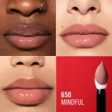 Rimmel Thrill Seeker Lip Latex - Помада в жидкой форме, 6 мл, оттенок 650 Mindful — фото 3
