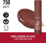 Rimmel Thrill Seeker Lip Latex - Помада в жидкой форме, 6 мл, оттенок 750 Salty — фото 2