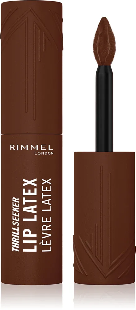 Rimmel Thrill Seeker Lip Latex - Помада в жидкой форме, 6 мл, оттенок 600 Cappuccino Deep