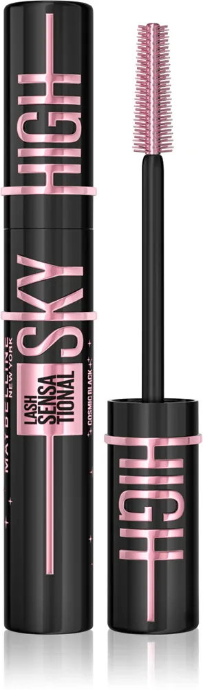 MAYBELLINE NEW YORK Lash Sensational Sky High Cosmic Black - Тушь для ресниц, удлиняющая ресницы, супер черная, 7 ml