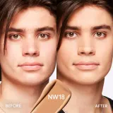 MAC Cosmetics Studio Fix Fluid SPF 15 24HR Matte Foundation + Oil Control - Тональная основа матирующая SPF 15 оттенок NW18, 30 ml — фото 3