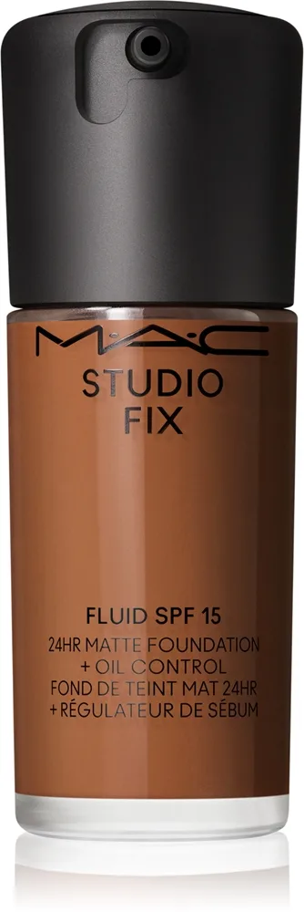 MAC Cosmetics Studio Fix Fluid SPF 15 24HR Matte Foundation + Oil Control - Тональная основа матирующая SPF 15 оттенок NW45, 30 ml