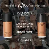 MAC Cosmetics Studio Fix Fluid SPF 15 24HR Matte Foundation + Oil Control - Тональная основа матирующая SPF 15, 30 мл, оттенок NC13 — фото 8