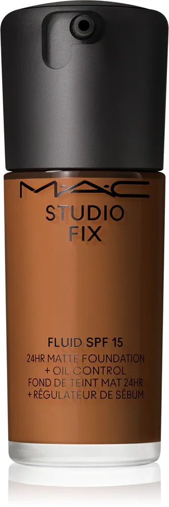 MAC Cosmetics Studio Fix Fluid SPF 15 24HR Matte Foundation + Oil Control - Тональная основа матирующая SPF 15, 30 мл, оттенок C55