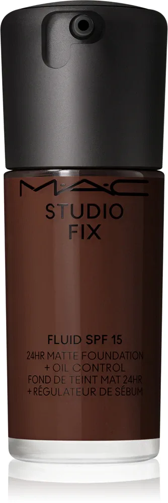 MAC Cosmetics Studio Fix Fluid SPF 15 24HR Matte Foundation + Oil Control - Тональная основа матирующая SPF 15, 30 мл, оттенок NW60