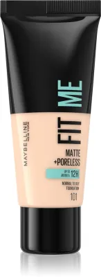 MAYBELLINE NEW YORK Fit Me! Matte+Poreless - Матирующий тональный крем для нормальной и жирной кожи, 30 мл