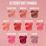 MAYBELLINE NEW YORK SuperStay Teddy Tint - Товар: стойкая помада с матовым эффектом, 5 мл, оттенок 10 Current Mood — фото 8