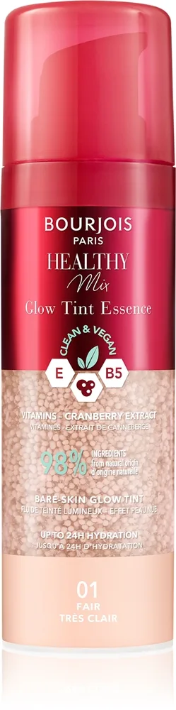 Bourjois Healthy Mix Glow Tint Essence - Эсенция увлажняющая, 30 мл, оттенок Fair