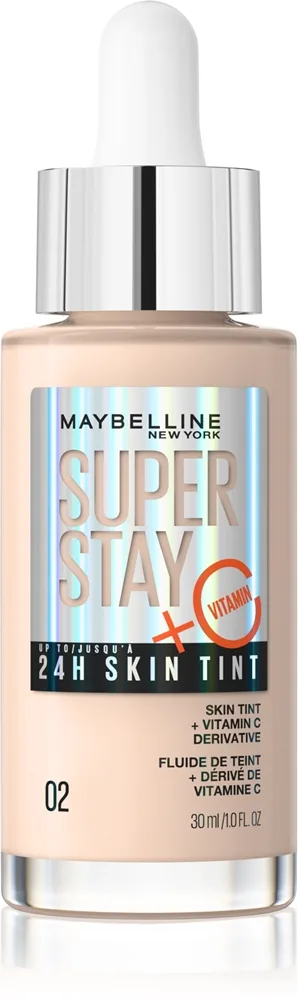 MAYBELLINE NEW YORK SuperStay Vitamin C Skin Tint - Сыворотка для выравнивания тона кожи, 30 мл, оттенок 02