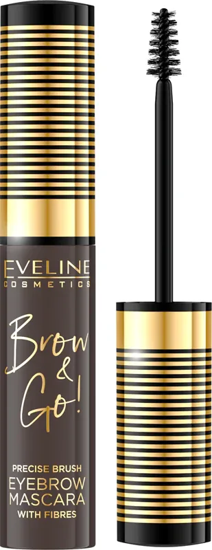 Eveline Cosmetics Brow & Go! - Тушь для бровей, 6 мл, оттенок 02 Dark