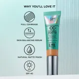 IT Cosmetics Your Skin But Better CC+ Natural Matte - Крем CC матирующий SPF 40 Fair Beige, 32 ml — фото 5