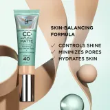 IT Cosmetics Your Skin But Better CC+ Natural Matte - Крем CC матирующий SPF 40 Fair, 32 ml — фото 3