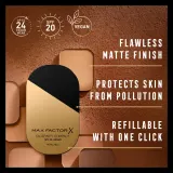 Max Factor Facefinity Refillable - Компактное матирующее тональное средство SPF 20 оттенок 008 Toffee, 10 g — фото 4