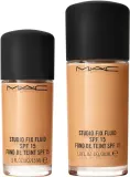 MAC Cosmetics Mini Studio Fix Fluid SPF 15 24HR Matte Foundation + Oil Control - Матирующий тональный крем SPF 15 оттенок NW15, 15 ml — фото 3