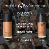 MAC Cosmetics Mini Studio Fix Fluid SPF 15 24HR Matte Foundation + Oil Control - Матирующий тональный крем SPF 15 оттенок NW15, 15 ml — фото 6