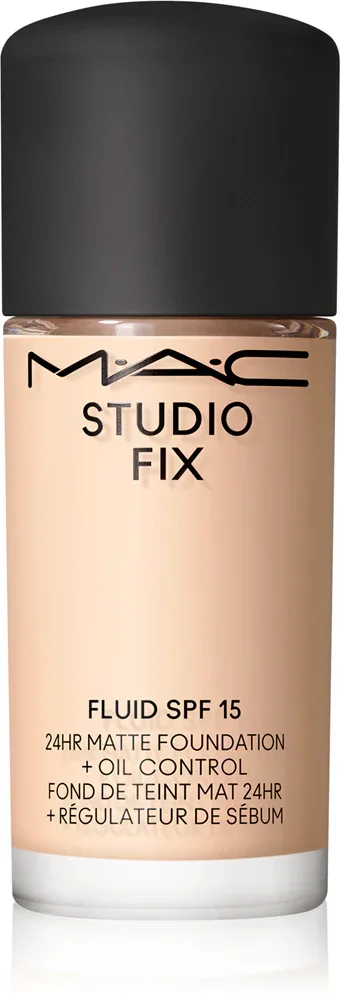 MAC Cosmetics Mini Studio Fix Fluid SPF 15 24HR Matte Foundation + Oil Control - Матирующий тональный крем SPF 15, 15 мл, оттенок NC10