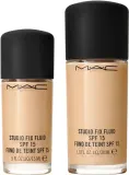 MAC Cosmetics Mini Studio Fix Fluid SPF 15 24HR Matte Foundation + Oil Control - Матирующий тональный крем SPF 15, 15 мл, оттенок NW13 — фото 3