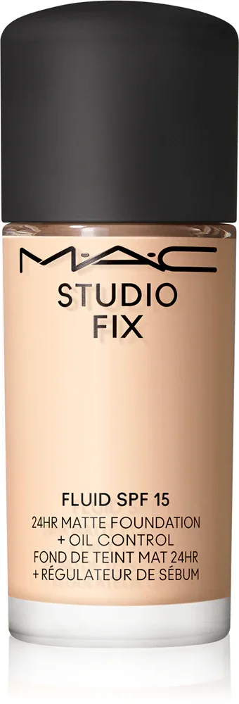 MAC Cosmetics Mini Studio Fix Fluid SPF 15 24HR Matte Foundation + Oil Control - Матирующий тональный крем SPF 15, 15 мл, оттенок NC16