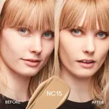 MAC Cosmetics Mini Studio Fix Fluid SPF 15 24HR Matte Foundation + Oil Control - Матирующий тональный крем SPF 15, 15 мл, оттенок NC15 — фото 7