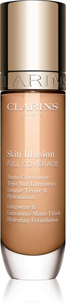Clarins Skin Illusion Hydrating Foundation - Тональная основа с высокой степенью покрытия оттенок 107C, 30 ml
