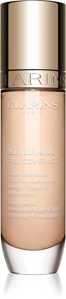 Clarins Skin Illusion Hydrating Foundation - Тональная основа с высокой степенью покрытия, 30 мл, оттенок 100C