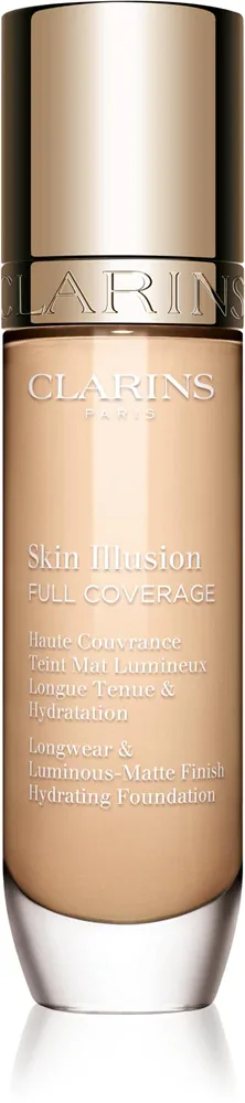 Clarins Skin Illusion Hydrating Foundation - Тональная основа с высокой степенью покрытия, 30 мл, оттенок 100.3N