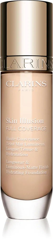 Clarins Skin Illusion Hydrating Foundation - Тональная основа с высокой степенью покрытия, 30 мл, оттенок 100.5W