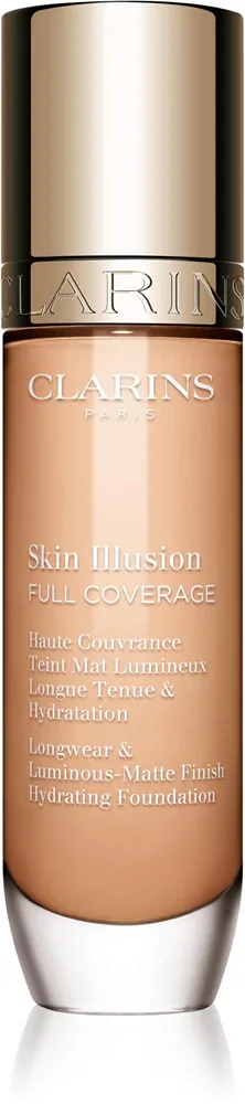 Clarins Skin Illusion Hydrating Foundation - Тональная основа с высокой степенью покрытия, 30 мл, оттенок 102.5C