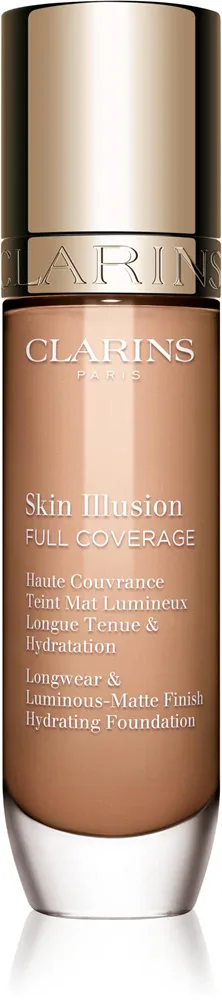 Clarins Skin Illusion Hydrating Foundation - Тональная основа с высокой степенью покрытия, 30 мл, оттенок 108.5W