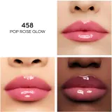GUERLAIN KissKiss Bee Glow Oil - Блеск для губ с медом оттенок 458 Pop Rose Glow, 9 ml — фото 3