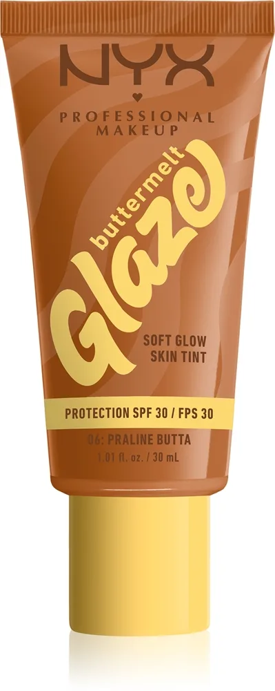 NYX Professional Makeup Buttermelt Glaze - Тонирующий крем для лица с SPF 30 оттенок 06 Praline Butta, 30 ml