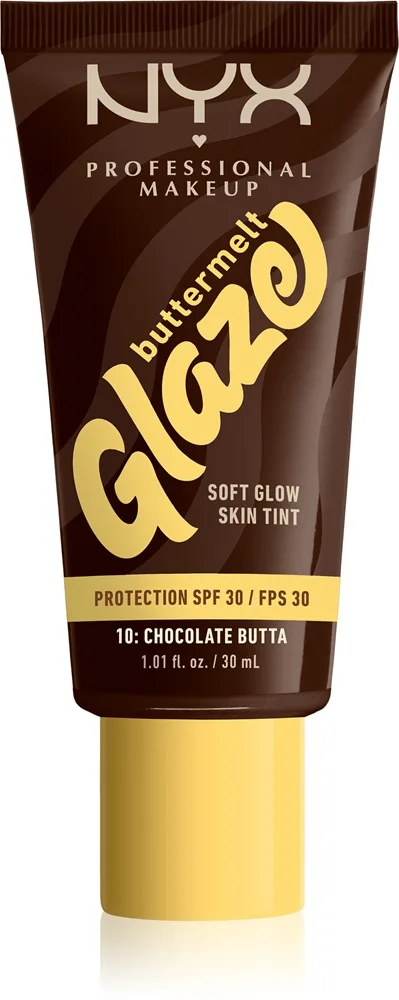 NYX Professional Makeup Buttermelt Glaze - Тонирующий крем для лица с SPF 30 оттенок 10 Chocolate Butta, 30 ml