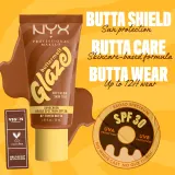 NYX Professional Makeup Buttermelt Glaze - Тонирующий крем для лица с SPF 30 оттенок 07 toffee Butta, 30 ml — фото 4