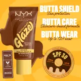 NYX Professional Makeup Buttermelt Glaze - Тонирующий крем для лица с SPF 30 оттенок 08 Nutmeg Butta, 30 ml — фото 4