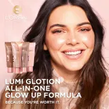 L’Oreal Paris Lumi Glotion - Кремовый осветляющий увлажняющий хайлайтер оттенок 902 Light Glow, 40 ml — фото 8