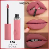 L’Oreal Paris Infaillible Matte Resistance - Матовая увлажняющая помада оттенок 200 Lipstick&Chill, 5 ml — фото 4