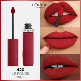 L’Oreal Paris Infaillible Matte Resistance - Матовая увлажняющая помада оттенок 420 Le Rouge Paris, 5 ml — фото 4