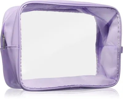Notino Travel Collection Extra Large Clear Organizer - Прозрачная косметичка XL Purple 27,5x20x12,5 cm, 1 шт