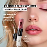 Dermacol 16H Lip Colour - Долговременная помада и блеск для губ оттенок 39, 2 ml — фото 3