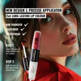 Dermacol 16H Lip Colour - Долговременная помада и блеск для губ оттенок 35 Sugar Plum, 2 ml — фото 3
